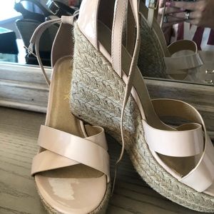 Blush Pink Wedges Never Worn!!